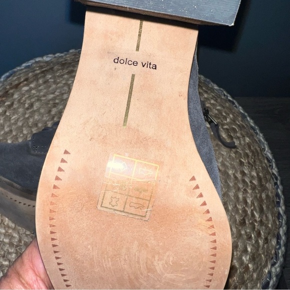 Dolce Vita Drew Pewter Suede Ankle Booties - Picture 8 of 10